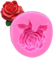 🌹 versatile 3d flower silicone mold for soap making, candle & cake decoration: rose shape mold for resin, chocolate, handmade soap, candy, fondant, biscuit mold logo