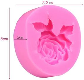 img 2 attached to 🌹 Versatile 3D Flower Silicone Mold for Soap Making, Candle & Cake Decoration: Rose Shape Mold for Resin, Chocolate, Handmade Soap, Candy, Fondant, Biscuit Mold