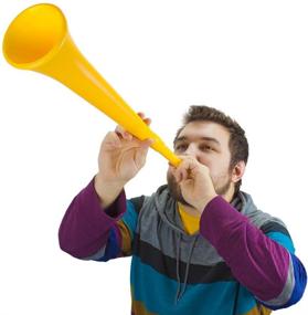 img 1 attached to 📣 Pudgy Pedro's Plastic Vuvuzela Stadium Horns (4-Pack) - Powerful 26-Inch Sound Amplifiers!