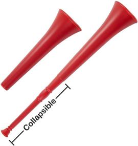 img 3 attached to 📣 Pudgy Pedro's Plastic Vuvuzela Stadium Horns (4-Pack) - Powerful 26-Inch Sound Amplifiers!