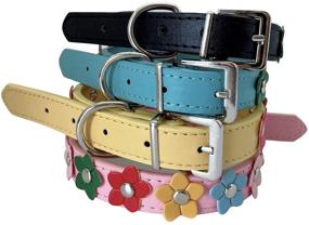 img 2 attached to Ooooknpc Pet Leather Adjustable Collars