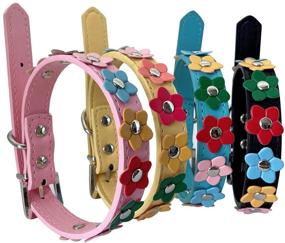 img 1 attached to Ooooknpc Pet Leather Adjustable Collars