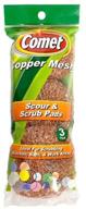 🧽 comet copper mesh scour and scrub pads - pack of 3 logo