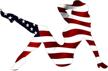 sticker silhouette american patriotic bumper logo