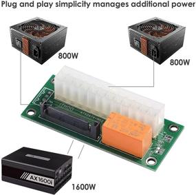 img 1 attached to MZHOU Синхронная двойная плата питания 2-Pack Dual PSU Adapter Add2psu с разъемом SATA ATX 24pin для множественного источника питания