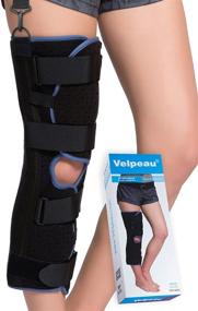 img 4 attached to 🦵 VELPEAU Knee Immobilizer - Full Leg Brace for Optimal Postoperative Recovery & Injury Rehabilitation (18"-Small)