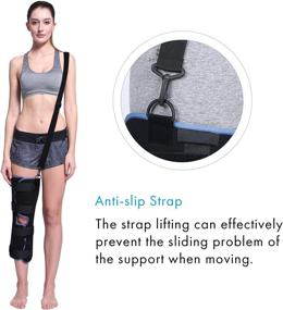 img 3 attached to 🦵 VELPEAU Knee Immobilizer - Full Leg Brace for Optimal Postoperative Recovery & Injury Rehabilitation (18"-Small)