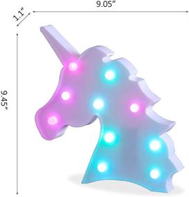 img 1 attached to 🦄 Colorful Unicorn LED Light with Remote: A Perfect Decorative Night Lamp for Child Kid's Bedroom, Parties, and Christmas Gift