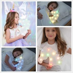 img 2 attached to 🦄 Colorful Unicorn LED Light with Remote: A Perfect Decorative Night Lamp for Child Kid's Bedroom, Parties, and Christmas Gift