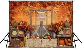 img 2 attached to 🎃 Captivating Autumn Harvest: Kate 7x5ft Thanksgiving Photography Backdrops with Falling Leaves, Pumpkins, and a Stylish Photo Booth Prop