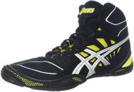 🤼 asics ultimate silver yellow wrestling shoes логотип