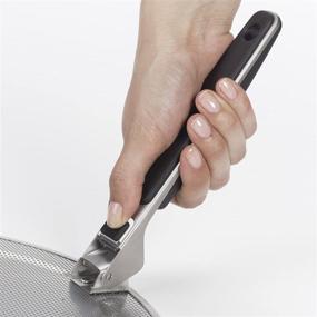 img 1 attached to 🍳 Stainless Steel Splatter Screen with Folding Handle - OXO Good Grips: Enhance Your Cooking Experience