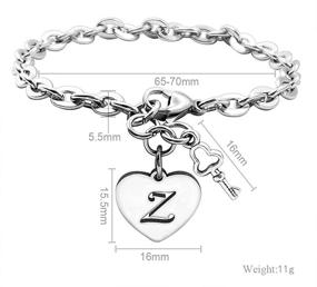 img 1 attached to Stainless Engraved Alphabet Bracelet Christmas