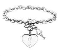 stainless engraved alphabet bracelet christmas logo