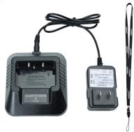 baofeng battery charger 100v-240v with us adapter and usb charger cable for dm-5r uv-5r uv-5ra uv-5re bf-f8hp uv-5x3 uv-r3 v2+ plus series two-way radio walkie talkie logo