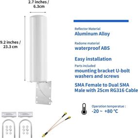 img 3 attached to 📶 Enhance Your Mobile Network Coverage with High Gain 10dBi SMA Male Wide Band 3G/4G LTE Omni-Directional Outdoor Antenna by Eifagur