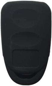 img 1 attached to 🔑 Set of 2 Silicone Key Fob Case Covers - Black, 3 Buttons, Suitable for Kia Hyundai