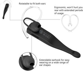 img 1 attached to Наушники с шумоподавлением Bluetooth V5.0 с микрофоном и временем работы в течение 12 часов - беспроводной наушник Oinmely Q12 для мобильного телефона, автомобильного вождения. Совместимы с iPhone, Android.