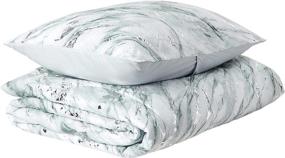 img 4 attached to Pop Shop Marble Comforter Silver