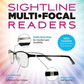 img 3 attached to Designer Frame Sightline 👓 Lucy Progressive Multi Focus Reading Glasses