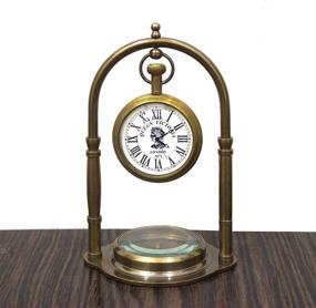img 3 attached to Vintage Royal Marine Clocks Nautical Compass for 🧭 Office Table Décor - Authentic Collectibles with Antique Royal Charm