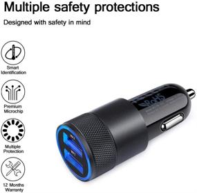 img 1 attached to 🚗 Fast Charge USB Type C Car Charger with 6ft Cable - Compatible with Samsung Galaxy S21/S20/S10+, LG G8/G7, Google Pixel and More!