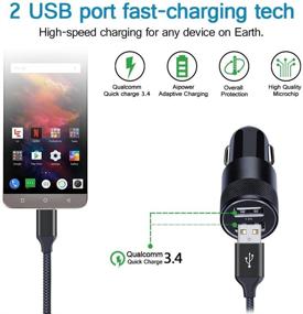 img 3 attached to 🚗 Fast Charge USB Type C Car Charger with 6ft Cable - Compatible with Samsung Galaxy S21/S20/S10+, LG G8/G7, Google Pixel and More!