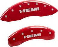 🔧 mgp caliper covers 55001shemrd: enhance your hemi with red powder coat finish and silver engraving (set of 4) logo