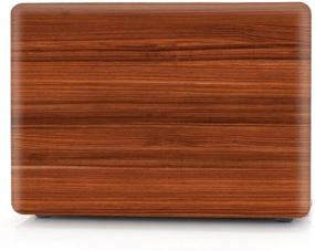 img 3 attached to 🌲 Brown Wood Texture Laptop Body Shell Protective Hard Case Cover with Matching Silicone Keyboard Cover for MacBook Old Pro 15.4" CD-ROM Drive Model A1286