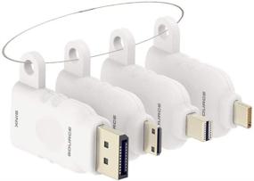 img 4 attached to Универсальный набор кольцевых адаптеров HDMI с противопожарным защитным кольцом - офисный видеоконвертер | Адаптеры 4K USB C, DisplayPort, Mini DP, Mini HDMI к HDMI | Включено защитное противоугонное кольцо