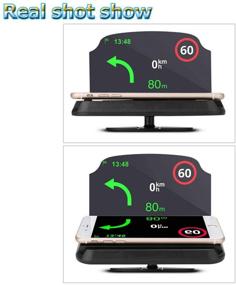 img 3 attached to Революционный автомобильный GPS-дисплей HUD MACHSWON для навигации: держатель смартфона с проектором