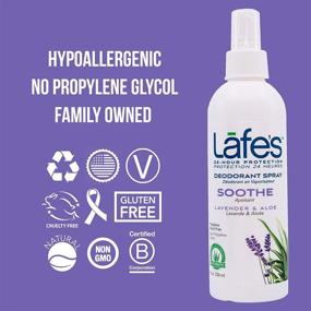 img 1 attached to 🌿 Lafe's Soothe - Lavender & Aloe Organic Deodorant Spray for Women & Men - Vegan, Cruelty-Free, Gluten-Free, Baking Soda-Free with 24-Hour Protection (8 oz) - Aluminum and Paraben-Free - Packaging May Vary