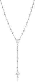 img 4 attached to 👧 Girls' Jewelry: 925 Sterling Silver Rosary Necklace in Necklaces & Pendants - Enhancing SEO