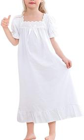 img 4 attached to 👗 BOOPH Toddler Nightgown Dress - Girls' Sleeved Nightwear Clothing