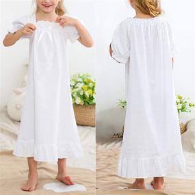 img 3 attached to 👗 BOOPH Toddler Nightgown Dress - Girls' Sleeved Nightwear Clothing