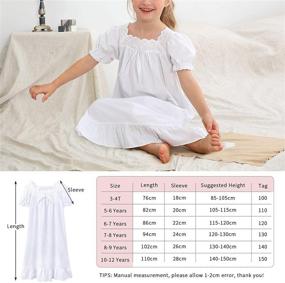 img 2 attached to 👗 BOOPH Toddler Nightgown Dress - Girls' Sleeved Nightwear Clothing