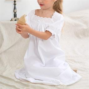 img 1 attached to 👗 BOOPH Toddler Nightgown Dress - Girls' Sleeved Nightwear Clothing