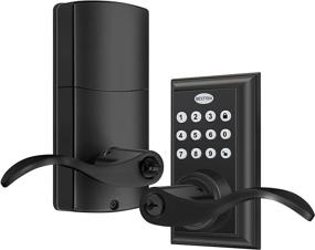 img 4 attached to 🔒 Top-rated BESTTEN Contemporary Keyless Entry Door Lever: Modern Programmable Lock with Auto Locking & 50 User Codes – Matte Black