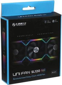 img 2 attached to 🌈 Lian Li UNI Fan SL120 Single Pack Black: ARGB 120mm LED PWM Daisy-Chain (No Controller Included) - 12UF1B