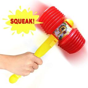 img 1 attached to 🔨 ArtCreativity Jumbo 14 Inch Squeaky Hammer Toy for Kids - Giant Squeaking Pounding Hammer for Clown, Carnival, Circus Themed Birthday Parties - Ideal Gift for Boys and Girls, Ages 3+