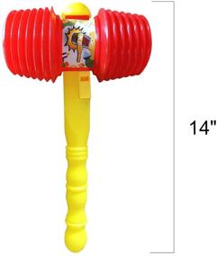 img 2 attached to 🔨 ArtCreativity Jumbo 14 Inch Squeaky Hammer Toy for Kids - Giant Squeaking Pounding Hammer for Clown, Carnival, Circus Themed Birthday Parties - Ideal Gift for Boys and Girls, Ages 3+