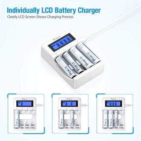 img 3 attached to ⚡ Fast Charging LCD USB Battery Charger for POWXS AA AAA NiMH NiCD Rechargeable Batteries