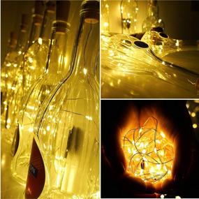 img 1 attached to Bottle Lights 12 Pack: Battery-Powered Fairy String Lights for Wine Bottles - DIY Jar Lighting for Party, Wedding, Christmas Decor (Warm White)