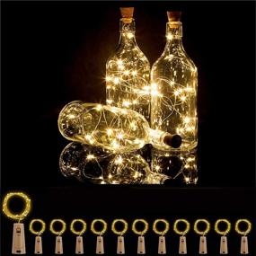 img 4 attached to Bottle Lights 12 Pack: Battery-Powered Fairy String Lights for Wine Bottles - DIY Jar Lighting for Party, Wedding, Christmas Decor (Warm White)