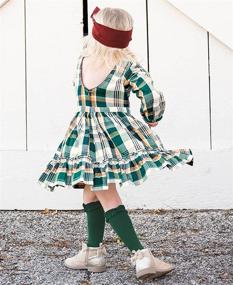 img 1 attached to 👗 RuffleButts Flowy Tiered Button Back Dress for Baby/Toddler Girls: Chic and adorable style for your little one!