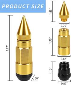 img 3 attached to EZPROIT 20 шт противоугонные шипы гайки удлиненный тюнер колесный замок M12X1