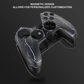 img 3 attached to Wireless Pro Controller for Nintendo Switch: Motion Control, Dual 🎮 Vibration, Compatible with Switch Lite/Phones - Customizable DIY Replacement Case (Black)