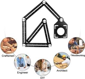 img 2 attached to 📏 Amenitee Six-Sided Aluminum Alloy Measuring Tool: Accurate and Durable