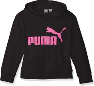 🧥 флисовая толстовка с капюшоном для девочек в абрикосовом цвете от puma - одежда логотип