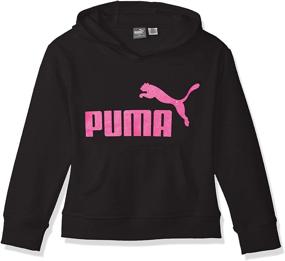 img 2 attached to 🧥 Флисовая толстовка с капюшоном для девочек в абрикосовом цвете от PUMA - Одежда